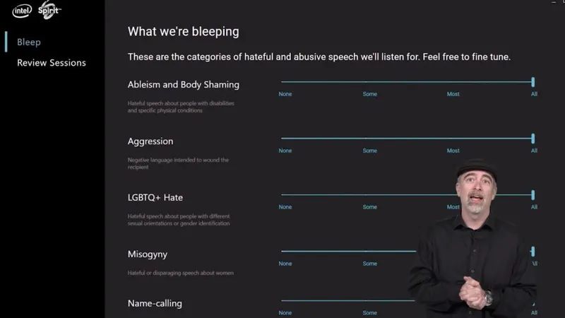 Intel présente Bleep, une IA qui censure la toxicité