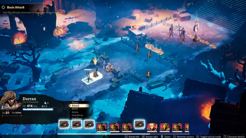Calame trailer montrant un combat tactique avec personnages et effets magiques