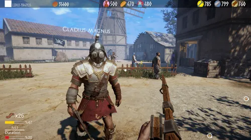 Ludus montrant une école de gladiateurs à développer et des combattants à entraîner