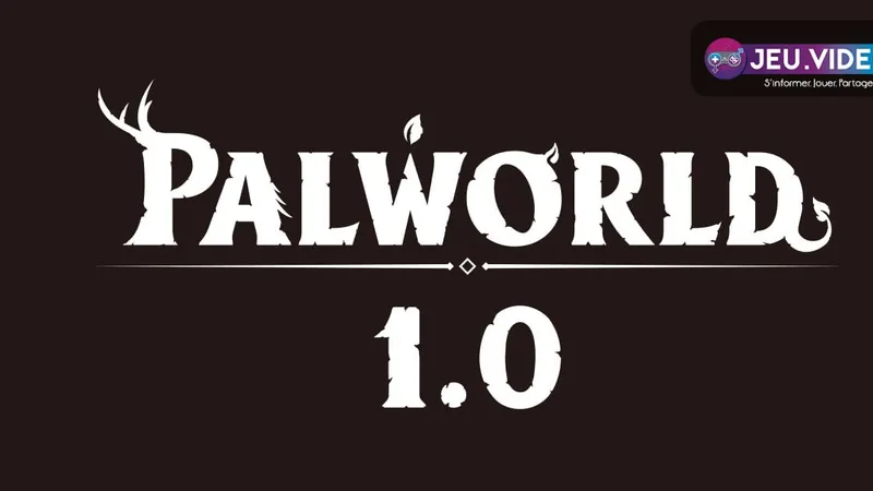 Visuel officiel Palworld 1.0 annonçant l arrivée en 2026 avec Chillet et Cattiva, lié à la date de sortie de la version finale