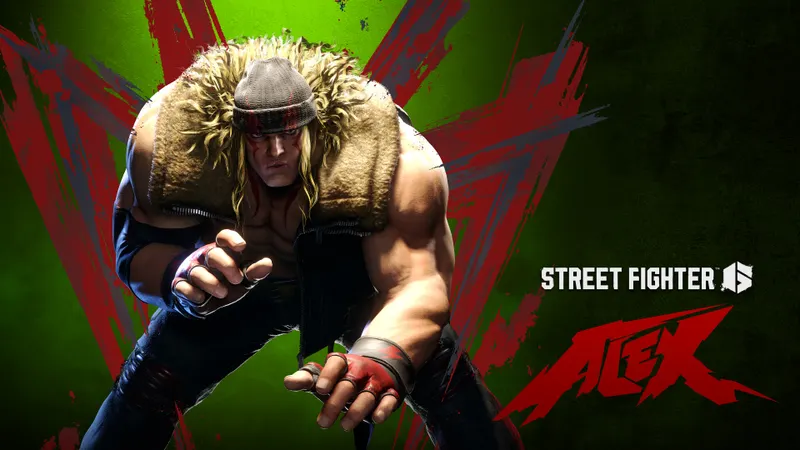 Image officielle de Street Fighter 6 avec Alex pour rappeler de tester la stabilité avant les matchs en ligne