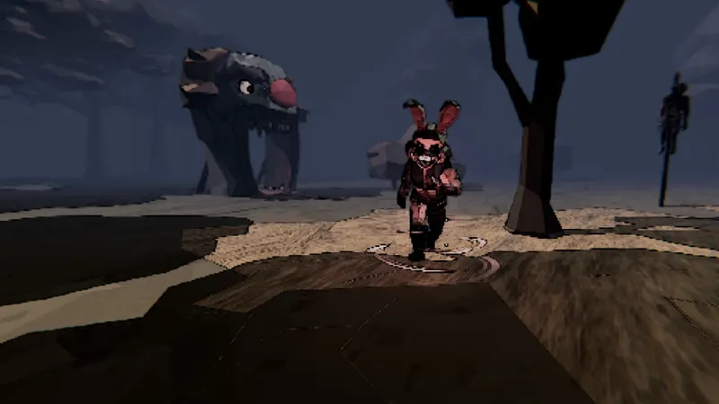 Environnement forestier de Camp Wombo dans une capture Steam officielle