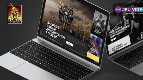 Compagnons de Baldur’s Gate 3 réunis autour du logo, utilisés pour illustrer un Paladin orienté première ligne et soutien d’équipe