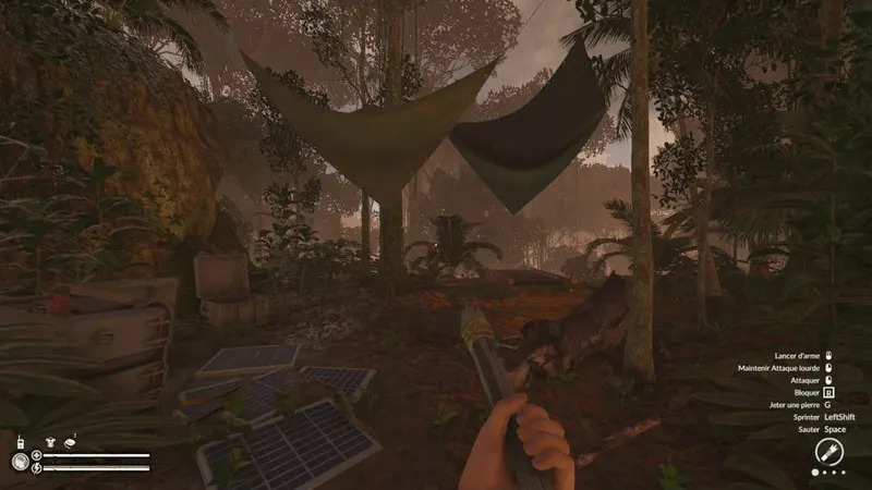 le campement saccagé