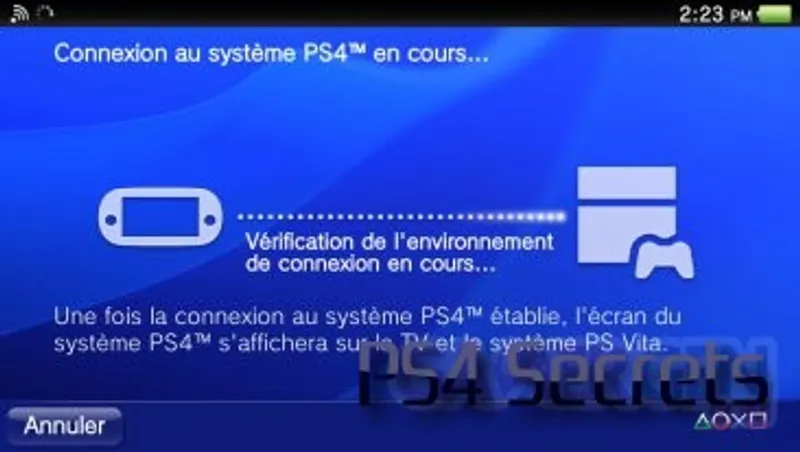 Mode d'emploi de la fonction Remote Play avec la PSvita
