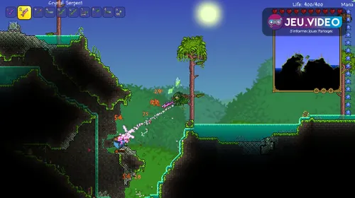 Terraria avec personnages, monstres et exploration en monde ouvert pour un guide débutant sur boss, PNJ et biomes