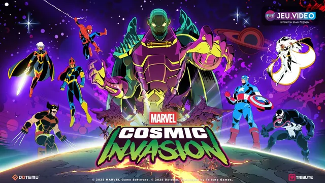 MARVEL Cosmic Invasion cover officielle avec Annihilus et les héros Marvel