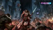 DOOM The Dark Ages Revelations key art officiel avec le Slayer et la Chain Spear