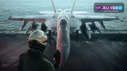Ace Combat 8 sur un porte-avions au lancement de la campagne