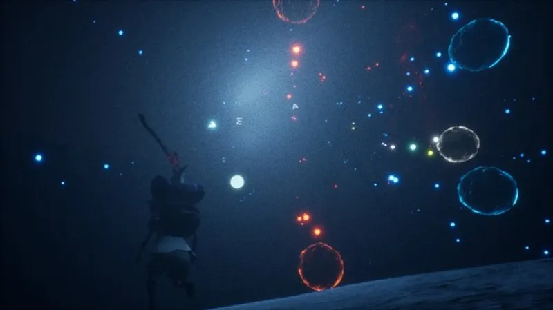 Le décor est entièrement brumeux à l'exception des boules d'énergie qui vous foncent dessus.