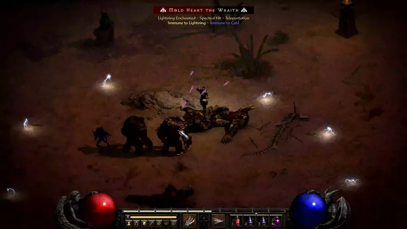 Diablo II Saison 14 montrant les nouveaux défis de Terror Zones
