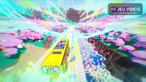 Denshattack skins Creator : train coloré en figure sur des rails urbains