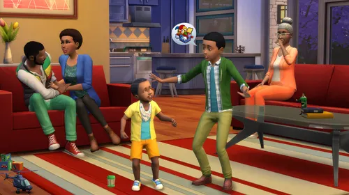 Scène de vie dans The Sims 4 montrant un foyer à organiser pour commencer une partie