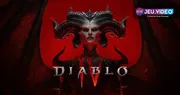 Visuel officiel de Diablo IV avec Lilith sur fond rouge