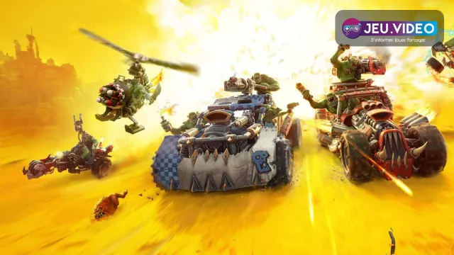 Warhammer Speed Freeks montre des véhicules Orks lancés dans une course de combat