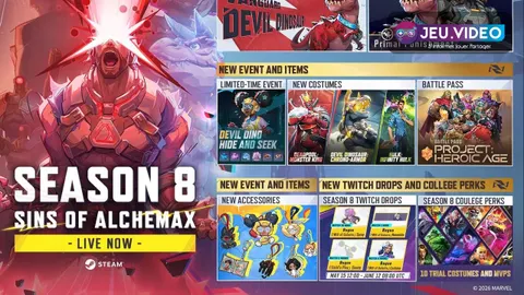 Affiche officielle Marvel Rivals avec plusieurs héros pour présenter les rôles et Team-Ups à choisir avant une partie