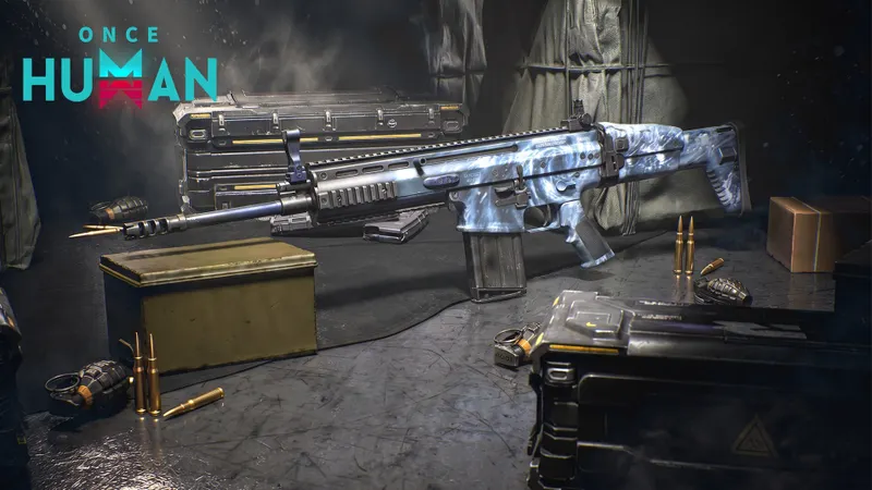 Once Human : visuel accompagnant l’annonce de la nouvelle arme et de l’armure Frost