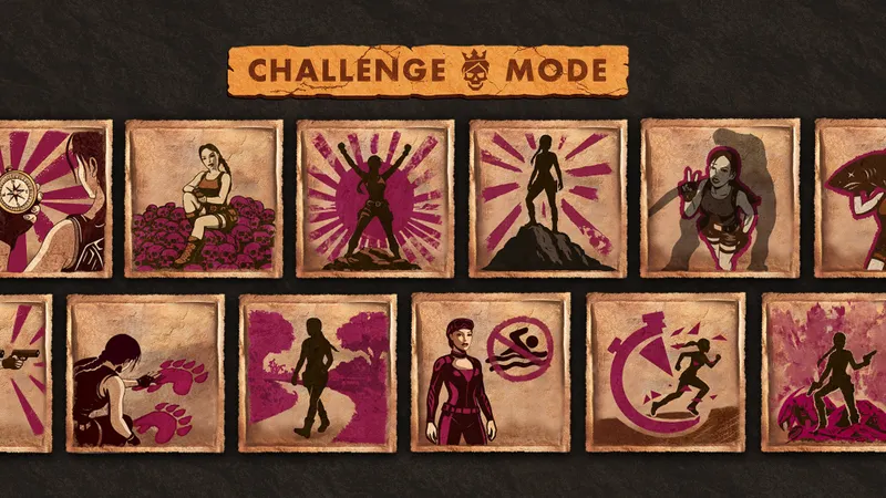 Succès du Challenge Mode Tomb Raider Remastered avec objectifs à accomplir après les niveaux terminés