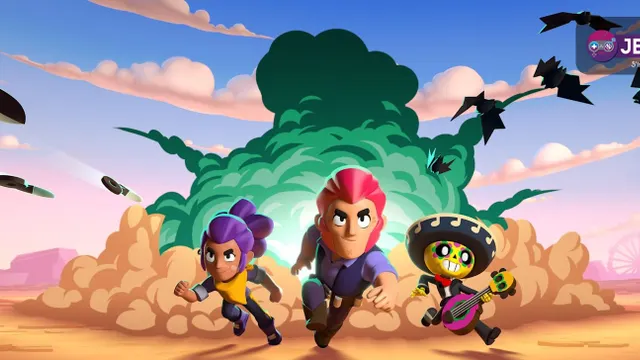 Visuel officiel de Brawl Stars montrant plusieurs Brawlers dans une arène pour illustrer la visée et la fluidité sur mobile.