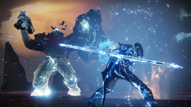Guardián de Destiny 2 usando sus habilidades contra varios enemigos para aprender el papel de su clase