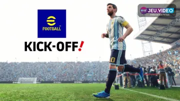 eFootball Kick-Off sortie sur Switch 2 avec Messi et le logo officiel du jeu