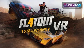 FlatOut 4 VR trailer avec voitures détruites et logo du jeu en accès anticipé
