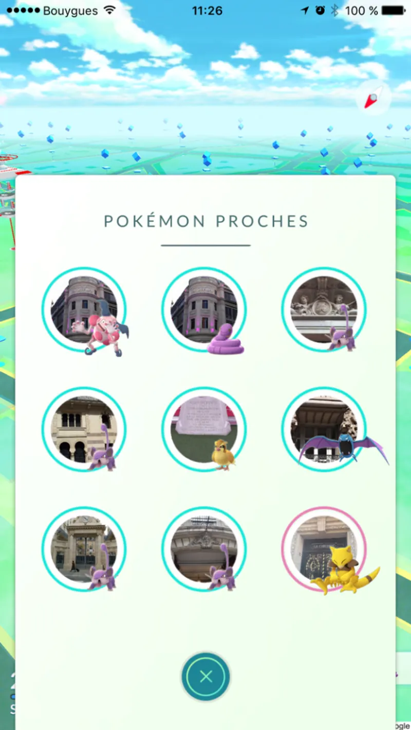 Radar, pokémon go