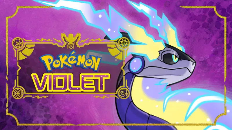 Illustration officielle de Pokémon Violet avec Miraidon