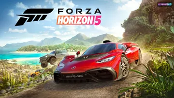 Mercedes-AMG ONE traversant le désert du Mexique dans Forza Horizon 5 pendant une course générant des crédits