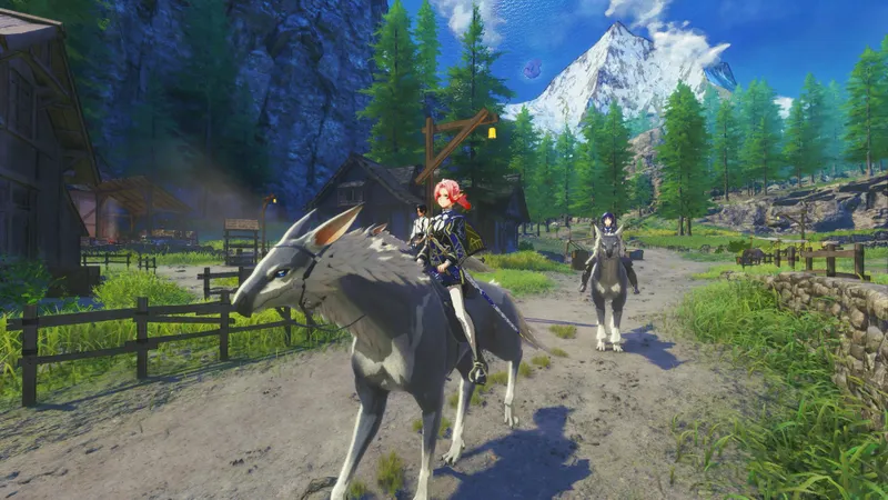 Capture officielle de Xenoblade Genesis montrant l’exploration d’un vaste décor