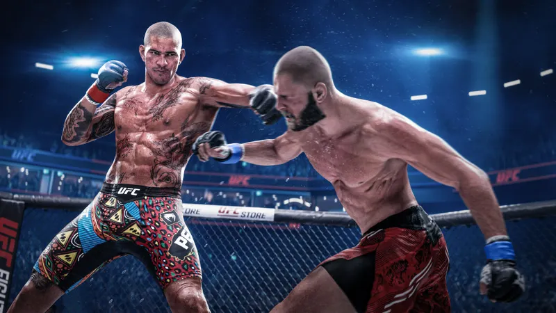 UFC 6 montrant Alex Pereira frappant Jiri Prochazka dans l’Octogone
