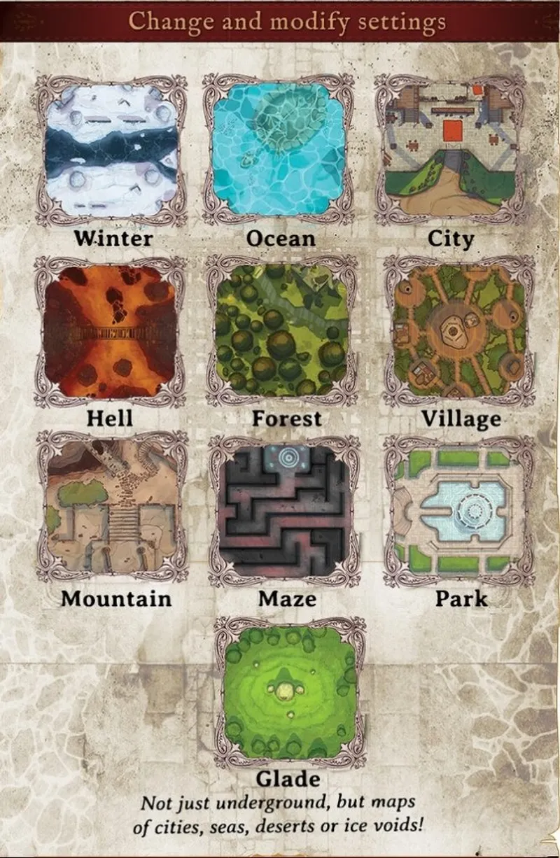 Kickstarter Never Ending Dungeon - environnements