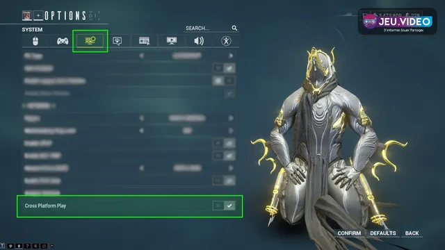 Visuel officiel Warframe Cross Platform Save rappelant qu un seul compte principal doit centraliser la progression avant de lier PC console et mobile