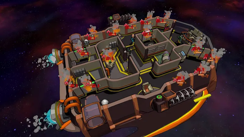 Le vaisseau prend feu