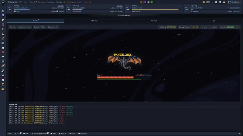 Stellar Odyssey : écran officiel de l’univers spatial