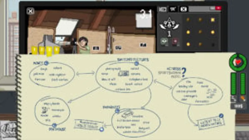 Votre journal d'enquête répertoriant les mots clés par caméra