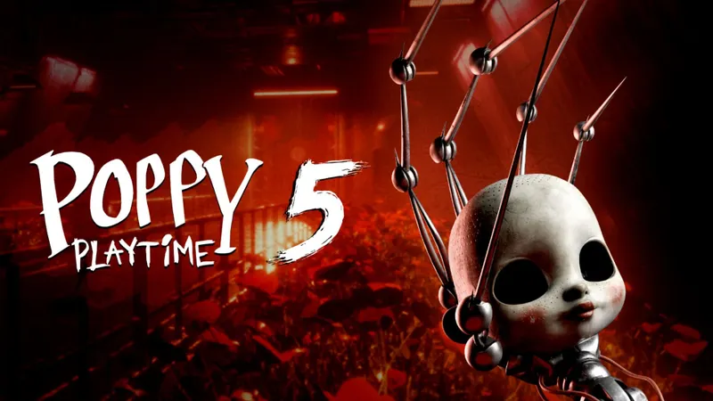 Visuel rouge de Poppy Playtime Chapter 5 avec le Prototype pour mémoriser les sorties