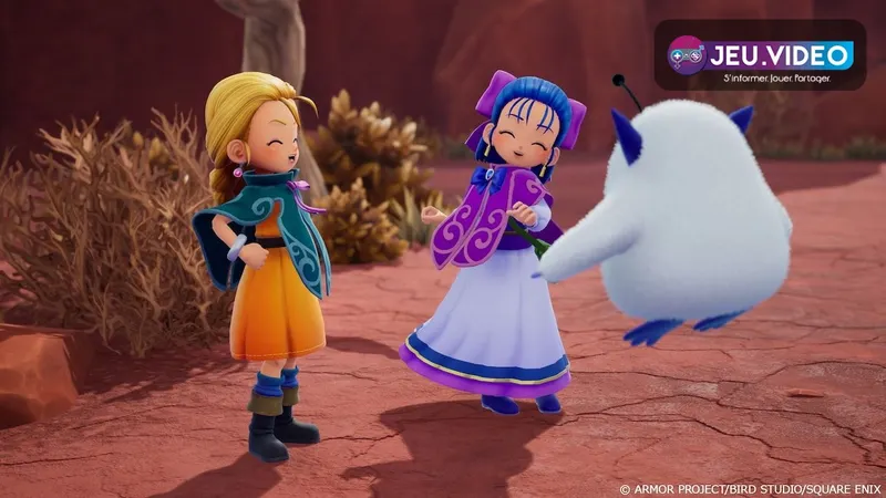 Dragon Quest Monsters : The Withered World montrant Bianca et Nera dans le visuel officiel
