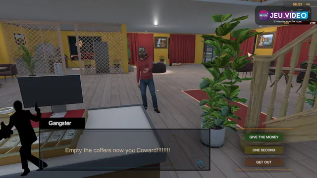 Pizza Shop Simulator montre la pizzeria et son espace de gestion en jeu