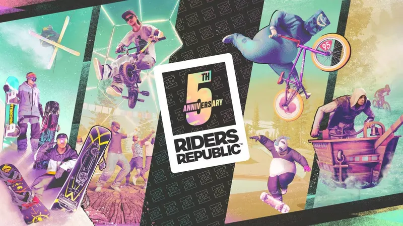 Riders Republic : visuel du cinquième anniversaire accompagnant l’annonce de Nomad