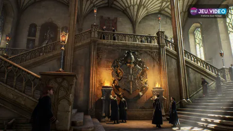 Capture officielle de Hogwarts Legacy montrant Poudlard et ses environs