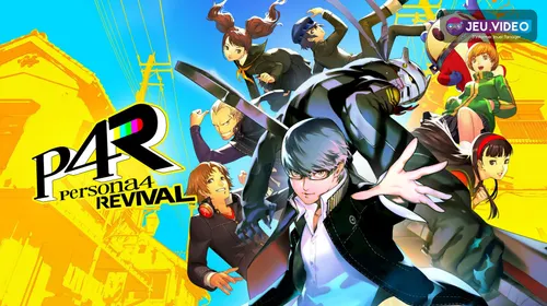 Persona 4 Revival avec l’équipe d’Inaba et le logo du remake
