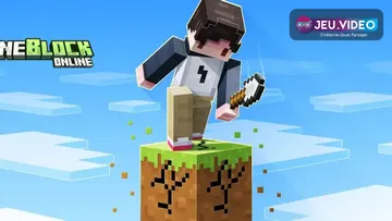 OneBlock Online dans Minecraft avec une île volante et un bloc unique
