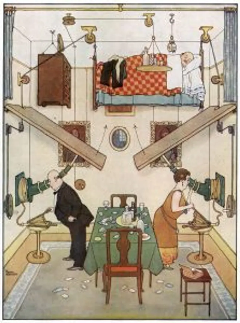 La salle en plus d'Heath Robinson