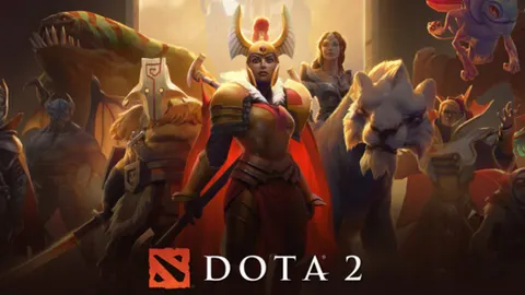 Affrontement de héros de Dota 2 dans une arène montrant l’action d’équipe et la lecture du terrain
