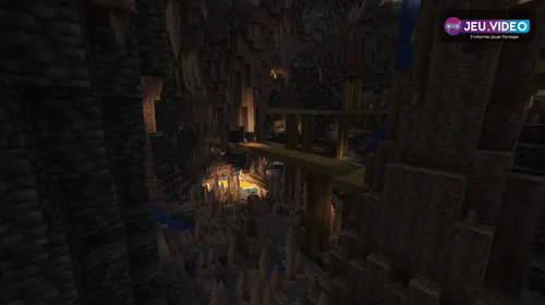 Minerai de diamant officiel de Minecraft visible dans une paroi souterraine, cible principale d'une sortie de minage profonde.