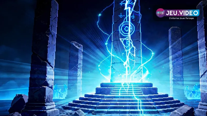 RAGNAROK PROJECT avec quatre héros devant une faille bleue