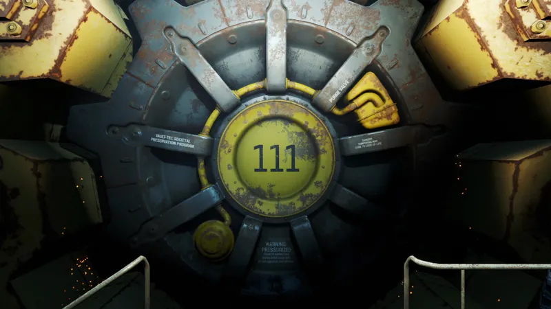 Fallout 4: imagen oficial de gameplay que ilustra la información del jugador de la sección 3