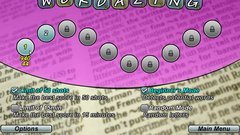 Wordazing - Défiez le damier rempli de lettres !