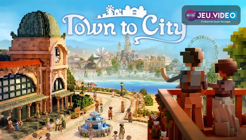 Town to City date de sortie avec village méditerranéen voxel et logo officiel